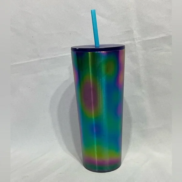 Starbucks Dining Starbucks Fluorescent Rainbow Metal Venti Tumbler Cup